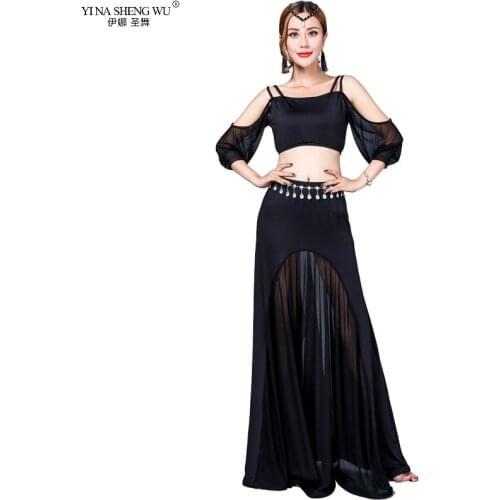 Womens belly dance set costume belly dancing clothes sexy girl bellydance clothes 2pcs dance set Top skirts bellydance costume