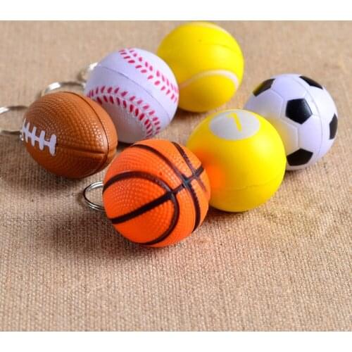 1PC New Fashion Sports metal Keychain Car Key Ring Football Basketball Golf ball Pendant Home Decor.Metal Craft MY 003