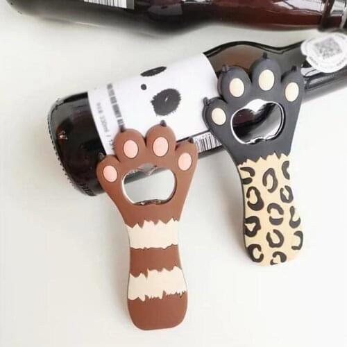 1Pc Cute Cat Claw Bottle Opener Kitchen Can Openers With Magnetic, Multifunction Cartoon Beer Soda Corkscrew Bottles Cap Opener