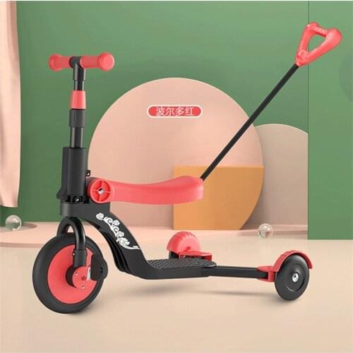 LazyChild 3-in-1 Infant Trike Foldable Baby Balance Bike Multifunction Kid Kick Scooter For Child Stroller Gift Dropshipping New