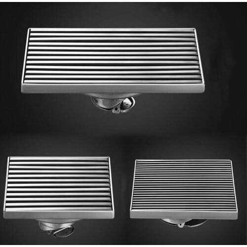 304 Stainless Steel Balcony Square Floor Drain Engineering Large Displacement Deodorant Floor Drain Outdoor Floor Drain