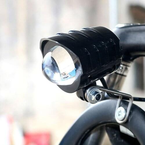 36-60V High Brightness LED Front Fork Light Ebike Headlight Spotlight W/ Horn Bicycle Components Parts