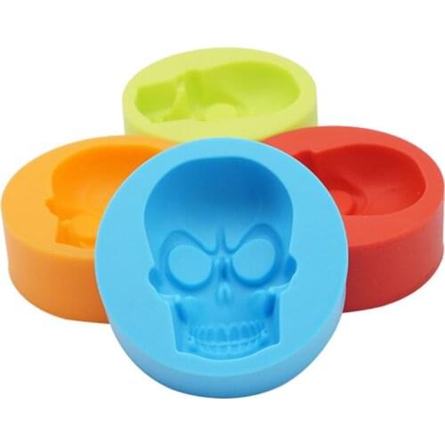 3D Realistic Skull Head Silicone Mold Cake Fondant Art Craft Jewelry Making Dried Flower Resin Decorative DIY Hand Crafts