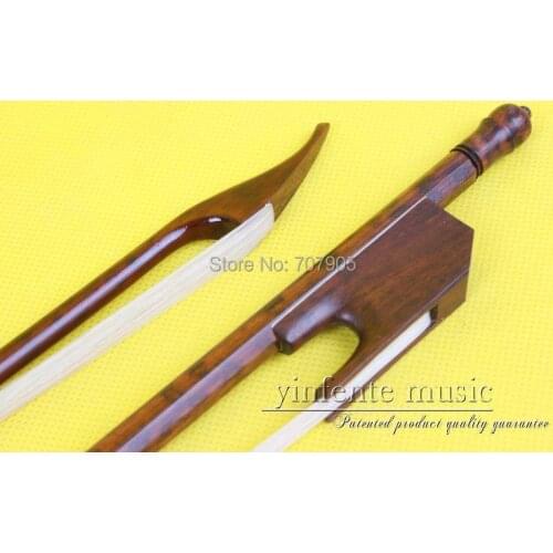 4/4 Violin Bow Baroque Snake Wood Fast Action Straight Top Horse Hair Silver String 8