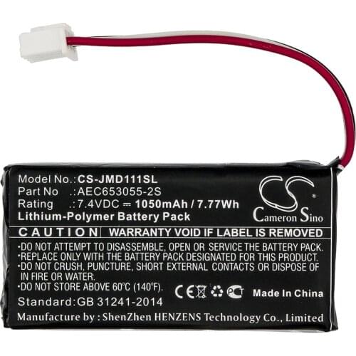 CS Battery for JBL Flip 1.fits JBL AEC653055-2S kaleidoscope Speaker batteryBlack, white, red. Flat cable Replacement battery