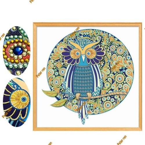 Special Shaped Diamond Painting Living Room Decoration Diamond Embroidery Mosaic Rhinestone icon 5d Owl Cross Stitch Diy Sticker