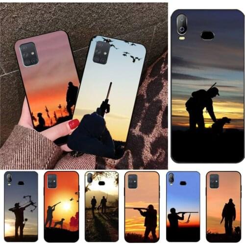 Hunter Dog hunting TPU black Phone Case Cover Hull For Samsung A10 A20 A30 A40 A50 A70 A80 A71 A91 A51 A6 A8 2018