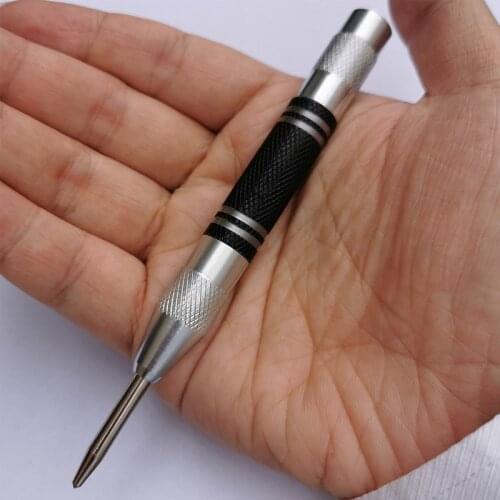 Woodworking Tools Automatic Center Pin Punch Metal Drills Automatic Kerner Drill Bit Spring Loaded Marking Starting Holes Tool