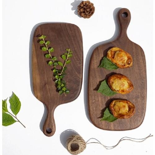 1pcs Black Walnut Cutting Board Kitchen Chopping Block Wood Cake Sushi Serving Trays Bread Fruit Pizza Tray pizza board