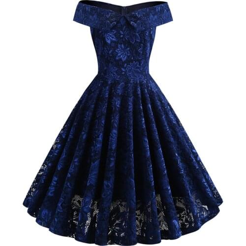 EBay Amazon AliExpress Cross-Border Hot Selling European And American-Style Sexy Lace Expandable off-Shoulder Dress Gown Hot Sel