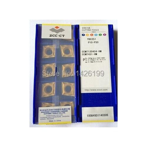 Free shopping 10 pcs CCMT120404 HM YBC251 milling cutter insert carbide cemented carbide turning tools