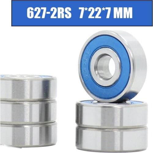 FUSHI 627RS Bearings Blue Sealed 7x22x7 mm , ABEC-3 627 2RS Ball Bearing Parts For Hobby RC Car Truck , Pick of 6 Pcs