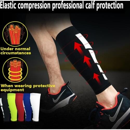 Unisex Football Sport Cycling Shin Guard Calf Sleeve Compression Leg Warmers M-XL