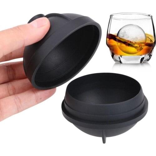 6cm New Round Silicone Ice Hockey Mold Comes with Funnel Hockey Whiskey Ice Cube Ball Maker Mold Bar Party Kitchen Tray Gadgets