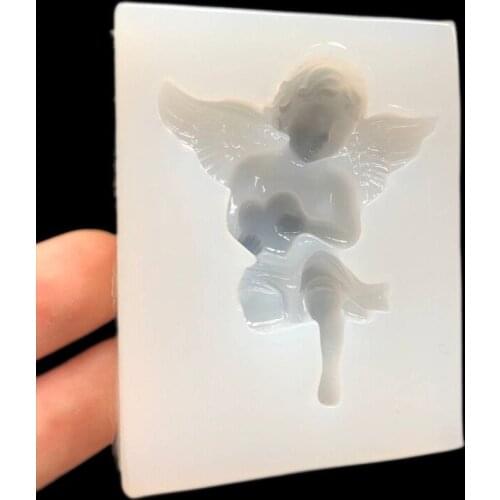 Wings love angel cake mold drop glue DIY phone case accessories 16496