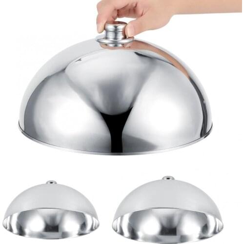 Dish Lid Cooking Tool Stainless Steel Food Dish Cover Lid Anti-Fly Dustproof Protect-Cover for Hotel Buffet Dish Cover