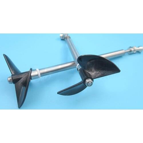 1Set 5mm Boat Shaft+ 10mm Bushing+ 70mm 2-Blades Propeller+ Universal Cardan Joint Set for RC Feeding Boat DIY Ship Models
