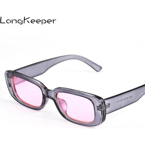 Long Keeper Men Rectangle Sunglasses Women Fashion Black Summer Ladies Sun Glasses For Feamle Vintage UV400 Eyewear Shades