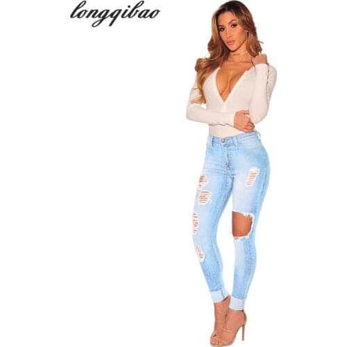 Женские джинсовые капри Longqibao China At AliExpress