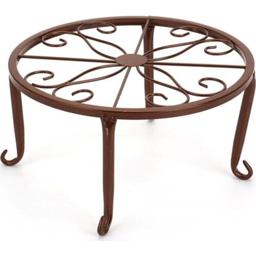 Iron Art Flower Holder Indoor Outdoor Plant Bracket Metal Flowerpot Rack Round Plant Pot Holder For Home Garden Decor