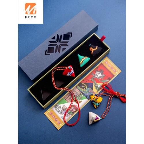 Natural Argy Wormwood Mosquito Repellent Small Sachet Perfume Bag Handmade Embroidery Childrens Necklace