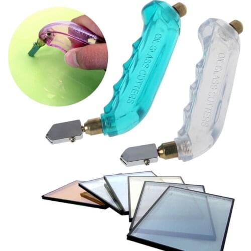 New Glass Cutter 1PC Pistol Grip 0iled Glass Cutter Tungsten Carbide Stained Glass Cutting tool hot