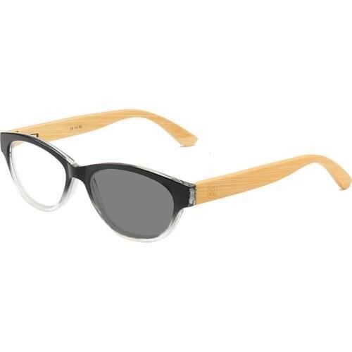 Amboo Legs Cat Eye Unisex Photochromic Myopia Glasses Women Men Sun Automatic Discoloration Driving Nearisghted Sunglasses