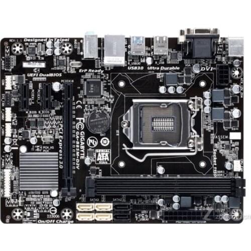 Original motherboard Gigabyte GA-B85M-D2V LGA 1150 DDR3 B85M-D2V 16GB USB2.0 USB3.0 B85 Desktop motherboard Free shipping