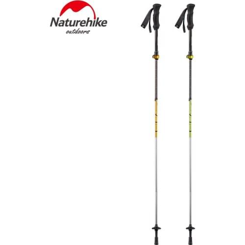 Naturehike carbon fiber folding climbing pole carbon ultra-light telescopic 5-section walking stick climbing Trekking pole