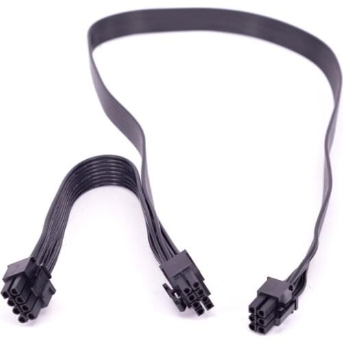 PCI express 6pin to Dual 6+2Pin Power supply Cable PCIe 6 Pin 1 to 2 Spliter For Corsair HX520W HX620W HX650W Modular
