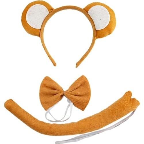 Animal Cosplay Birthday Theme Party Supply Stage Performance Cute Headbands for Party Favor Jungle Animal Ear Horn Hair