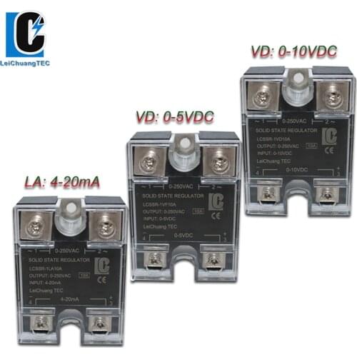 SSR 0-5V 0-10V 4-20mA Voltage Regulator Single Phase Solid State Voltage Regulator SSR-1VD/VF/LA10A-120A