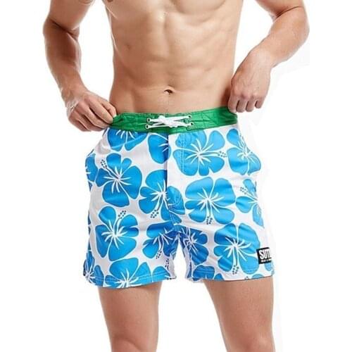 Summer Swimming Shorts Men Swimwear Flower Print Swim Trunks Beach Shorts Quick Dry Swimsuit Surf Bathing Suit Sunga Masculina