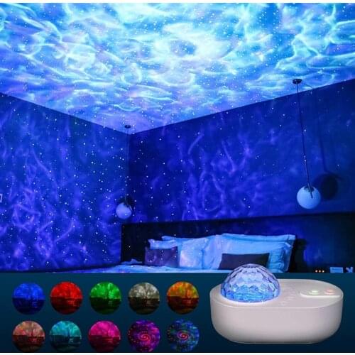 LED Projection Lamp Spacecraft Starry Sky Galaxy Remote Control Wireless Connection Night Light For Kid Bedroom Home Party Decor
