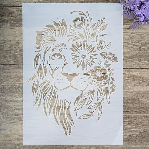 A4 A3 A2 Size DIY Craft Layering Lion Stencil For Wall Painting Scrapbooking Stamping Stamp Album Decorative Embossing Paper Card