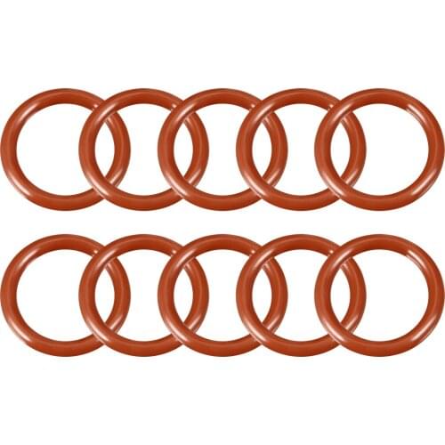 Uxcell Silicone O-Rings 12-32mm OD Seal Rings Sealing Gasket Red for Heat Exchanger Boiler Filter 10PCS