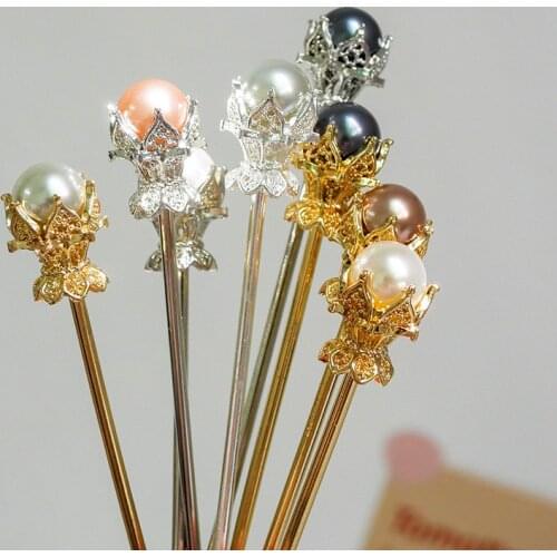 Hairpins One-character simple modern ancient style u-shaped headdress daily ball head set headwear in Han clothes