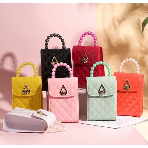 Jelly Shoulder Bags Retro Simple Cellphone Rhombus Bag Women PU Messenger Bags Small Flap Bag Mini Hasp Hand Bags