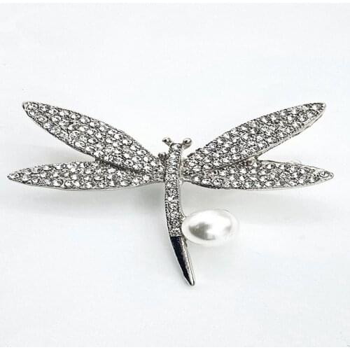 Accessory Red Pearl Womens Metal Brooch