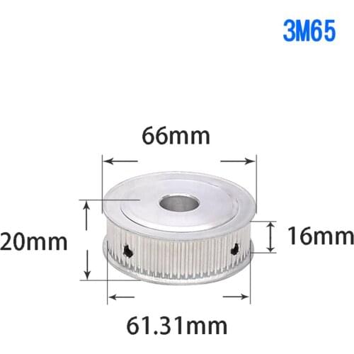1Pcs AF Type 65-120 Teeth 3M Timing Belt Pulley Slot Width 11mm/16mm Bore 8mm-40mm For 10mm/15mm Belt CNC/Step Motor