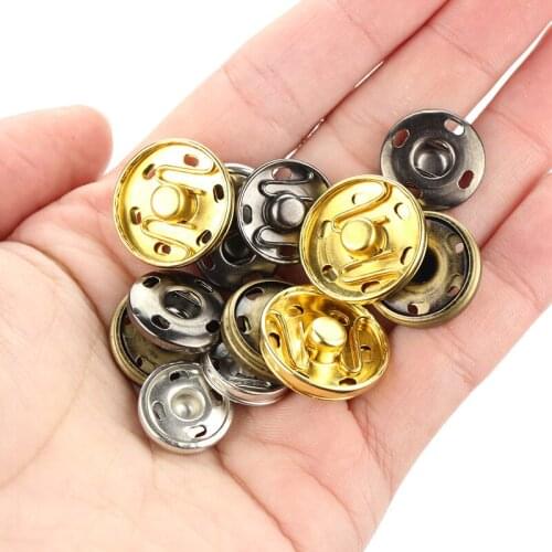 100pcs Metal Press Studs Sewing Button Snap Fasteners Sewing Craft Clothes Bags Accessories