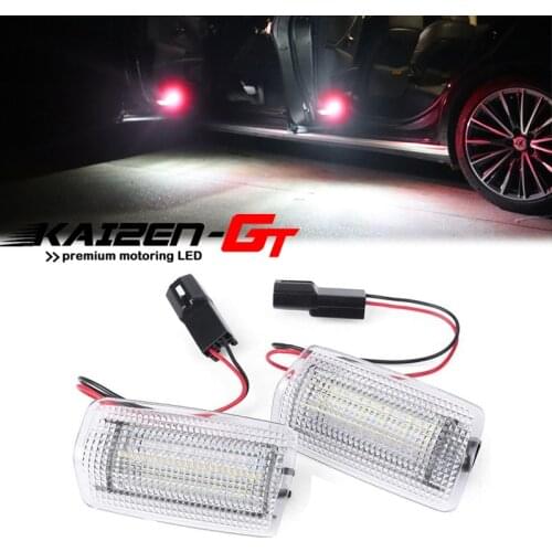 2PCS Flash Warning Red LED/Steady White LED For Lexus IS ES GS LS RX GX LX Toyota Sienna Venza Camry Prius Door Courtesy Light