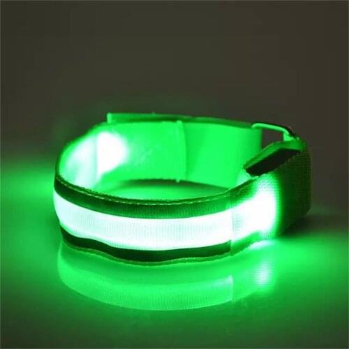 30# LED Reflective Light Arm Armband Strap Safety Belt For Night Running Cycling Hand Strap Wristband Wrist Bracelets