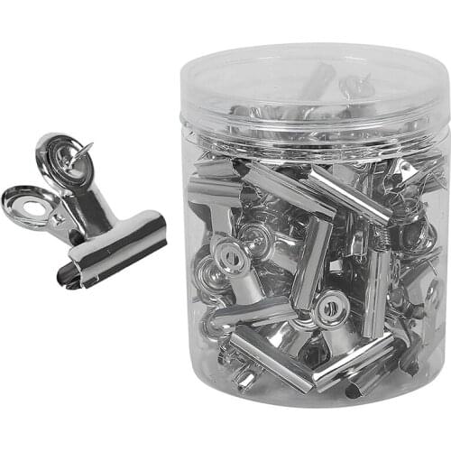 50 Pack Push Pins Clips Heavy Duty Clips with Pins Pushpins Tacks Thumbtacks for Cork Boards Bulletin (Silver)
