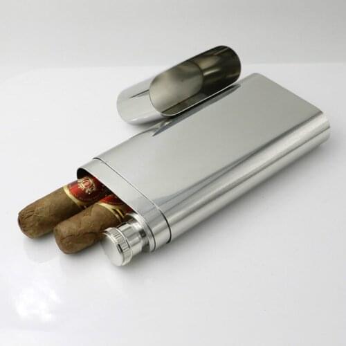 60ml Cigarettes Hip Flask Durable Creative Cigar Wine Bottle Gift Wine Set Outdoor Portable Case Vodka Distilled Beverage Pot