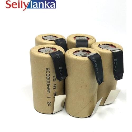 With solder tab Power Cell CD Ni MH rechargeable power tool battery cell SC 3000mAh discharge rate