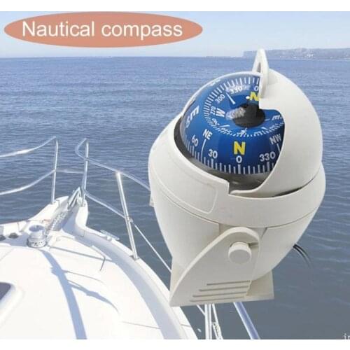 Car Compass Yacht Compass With Magnetic Declination Adjustment Function With Light Car Compass Ball With Bracket
