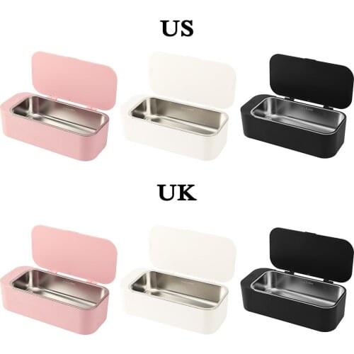 Household Small Ultrasonic Cleaner Machine 450ml 42kHz Cleaning Box for Denture Jewelry Makeup Brush Portable Waterproof Cleaner