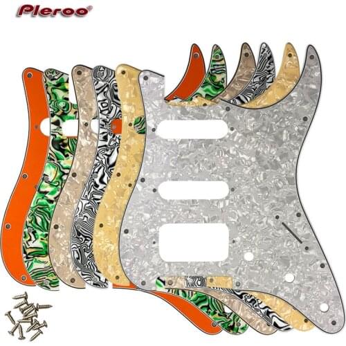 Pleroo Guitar Parts - For USA\Mexico Fd Stratocaster 72' 11 Screw Hole Standard St Humbucker Hss Guitar pickguard Scratch Plate