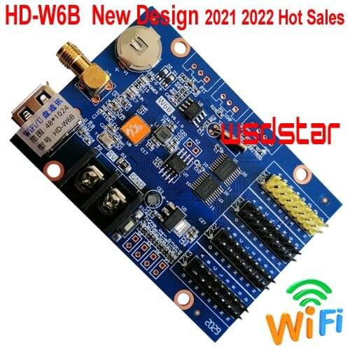 HD-W6B 1024*48 3*HUB12 & 1*HUB08 WIFI Single & Dual Color LED display control card HD-W60 HD W60 HD-W61 HD-W62 HD W62 Hot sales